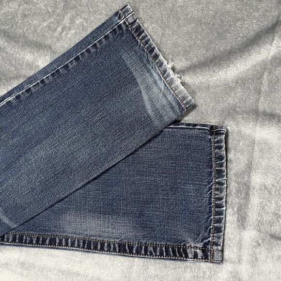 Alberto Modern Fit Dave Tinted Cross Jeans Mens 32x32 Blue Medium Wash Straight - Picture 8 of 11